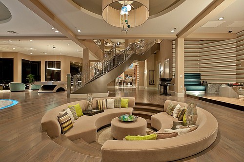 Moderno Living Room Color Madera